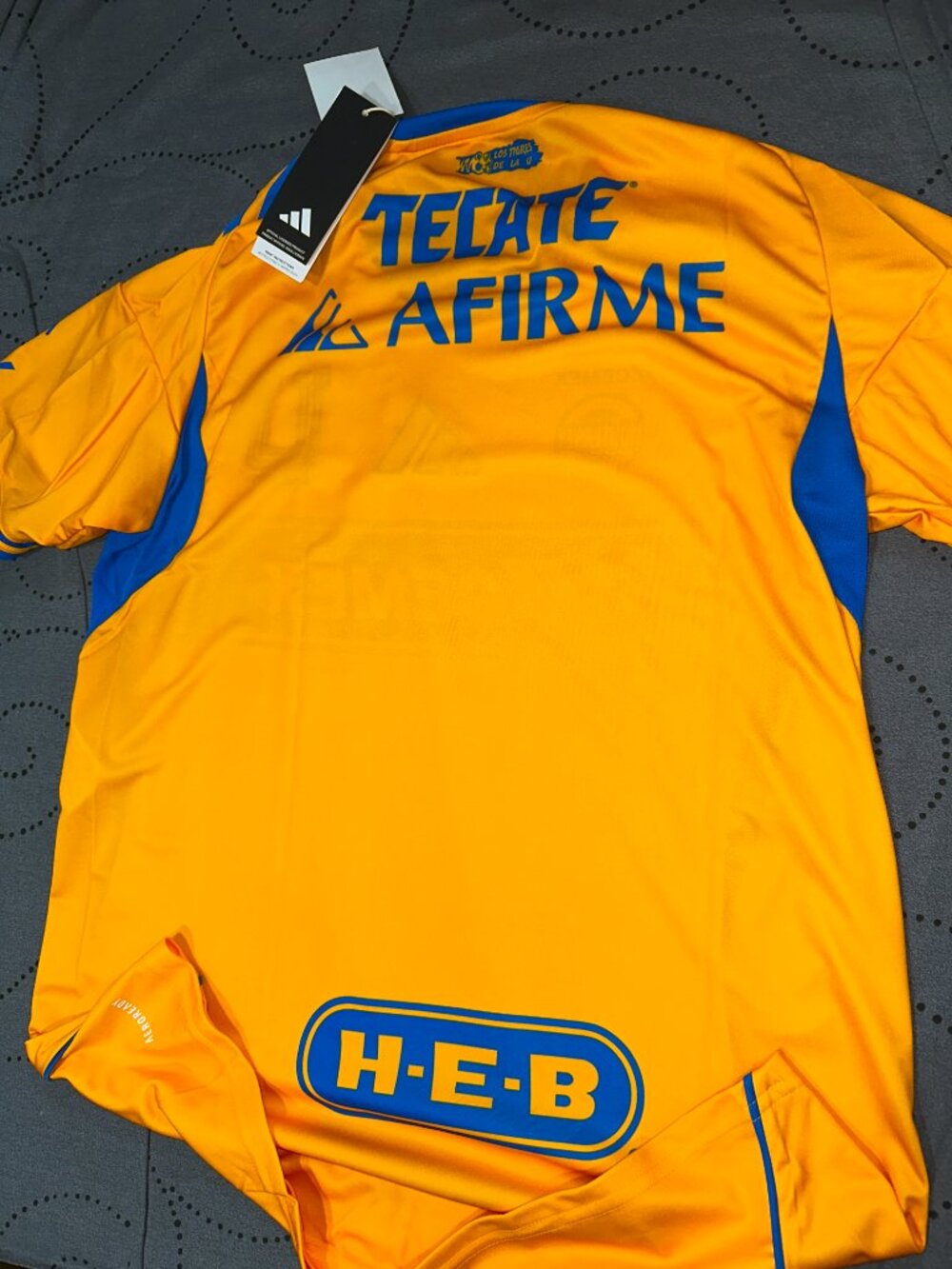 ADIDAS TIGRES DE LA UANL AEROREADY YELLOW & BLUE SOCCER JERSEY SIZE M MEN $100 - Picture 4 of 5